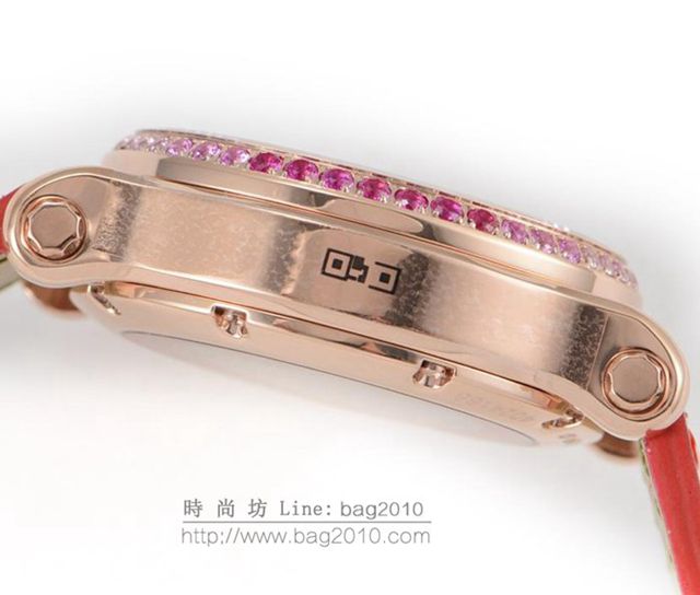 Chopard手錶 蕭邦快樂鑽系列 橢圓型機械6T28新款 蕭邦時尚女表 蕭邦機械女士腕表  hds1845